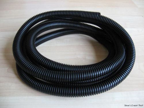 1/2" x 7ft split wire conduit flexible protective wire wrap, black, 13mm x 2.1m