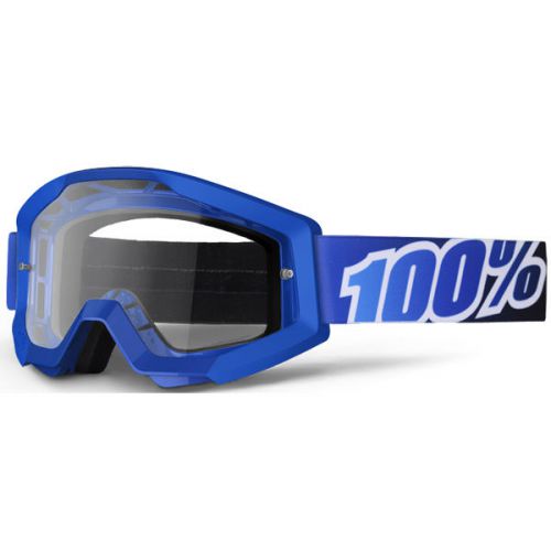 New 100% adult mx atv moto-x race blue lagoon strata goggles with clear lens