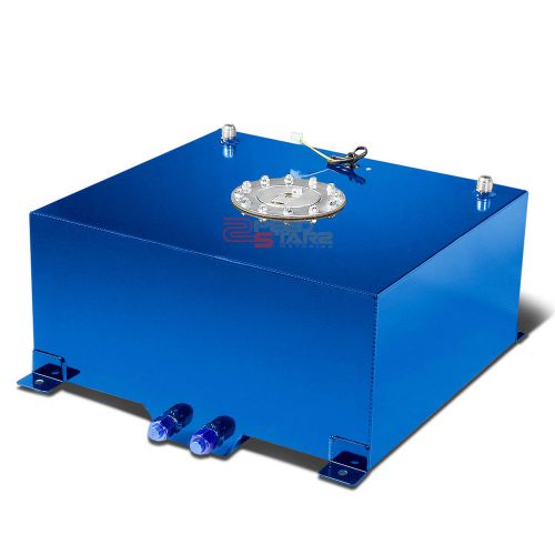 15.5 gallon/59l racing blue aluminum gas fuel cell tank+level sender 20x18x10"