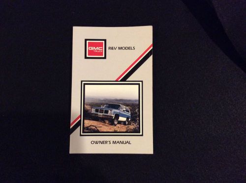 1988 gmc r &amp; v owners manual suburban jimmy 1500 2500 3500