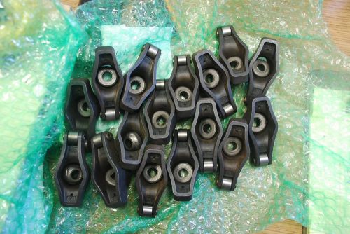 Comp cams 1431-16 magnum steel roller tip rocker arms new self aligning 3/8 stud