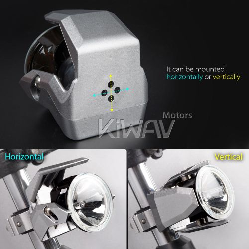 3" round fog light halogen h3 12v 55w ece silver shield xpair for victory