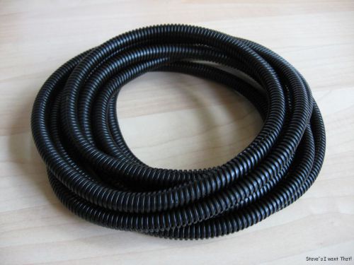 1/4&#034; x 14ft split wire conduit flexible protective wire wrap, black, 6mm x 4.25m