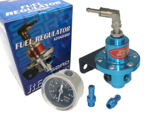 Sard adjustable turbo fuel pressure regulator oil meter gauge blue evo wrx r32