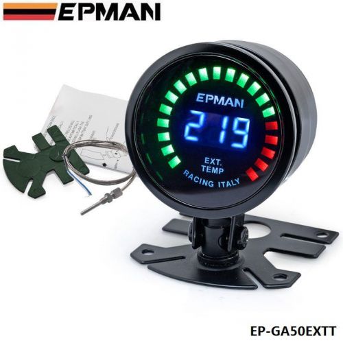 New racing 52mm smoked led exhaust gas temp temperature ext gauge with sensor