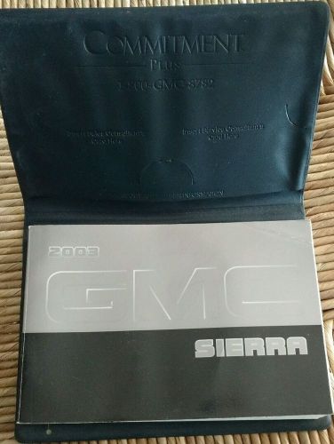 2003 gmc sierra owners manual  oem
