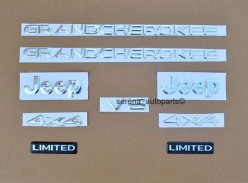 Jeep grand cherokee jeep 4x4 limited emblem badge logo nameplate chrome hh