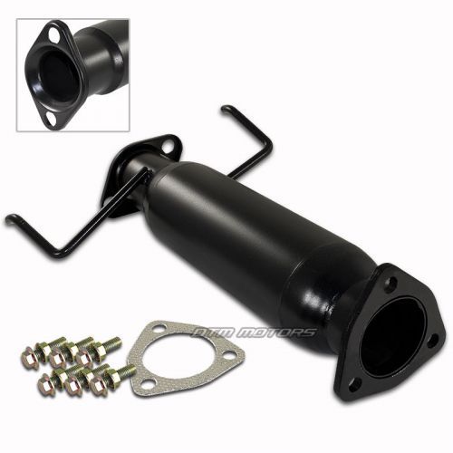 Black coat stainless racing cat catalytic converter pipe for 94-97 honda accord