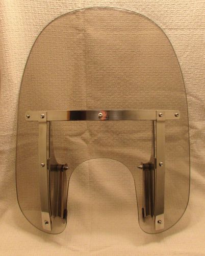 Harley davidson smoked windshield with quick mount brackets~memphis shades~15&#034;