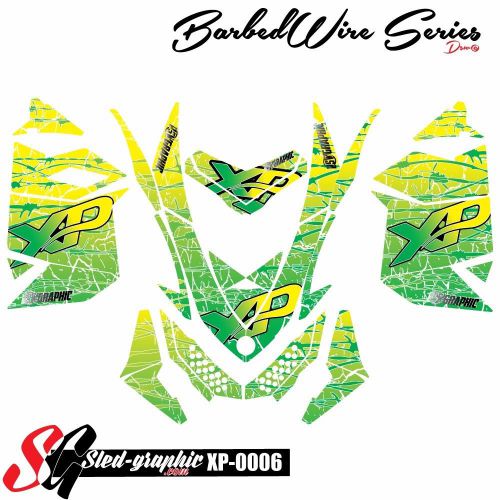 Wrap graphics decal kit for ski-doo rev xp mxz 2008 2009 2010 2012 2013 xp0006