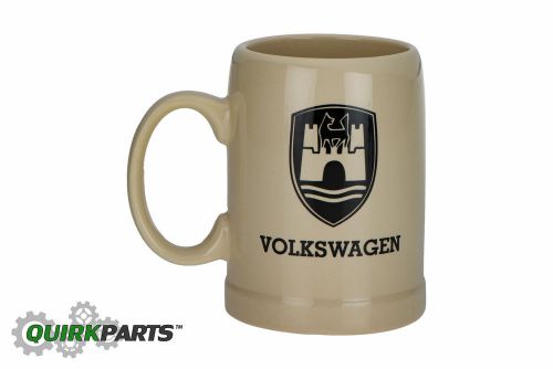 Vw volkswagen driver gear wolfsburg stein cream colored coffee drinking mug oem