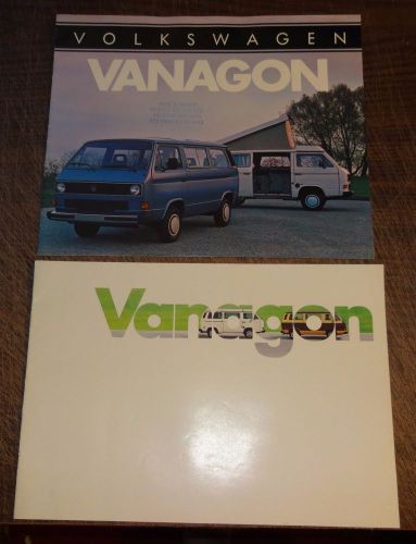 Vw volkswagon vanagon 1983 1984 sales brochure catalog dealer