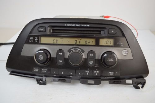08 09 10 honda odyssey radio 6 disc cd player 39100-shj-a410  tested b33#005