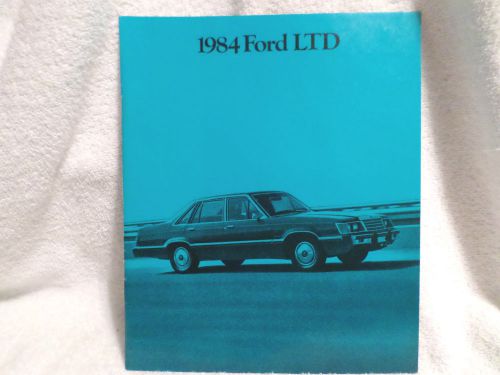 1984 ford ltd original ford motor co. dealer sales brochure