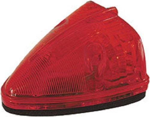 Three (3) red triangle cab clearance lights - led - 15 diodes - 2 wire w gasket