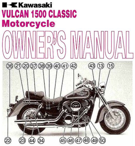 2008 kawasaki vulcan 1500 classic motorcycle owners manual -vulcan 1500-vn1500n
