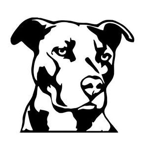 Pitbull head vinyl decal sticker car truck dog american pit bull breed pet food