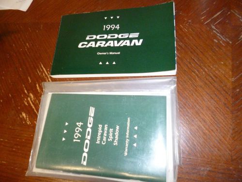 94 1994 dodge caravan van original owners guide manual with cover