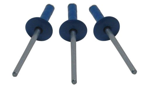 Multi grip 1/8&#034; chevron blue large head rivets pop rivet 250ct racing fasteners