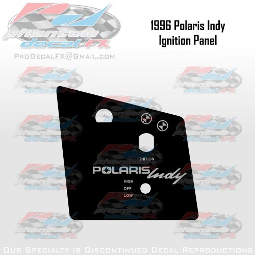 1996 polaris indy ignition/light panel decal wedge repro vinyl 1 piece sticker