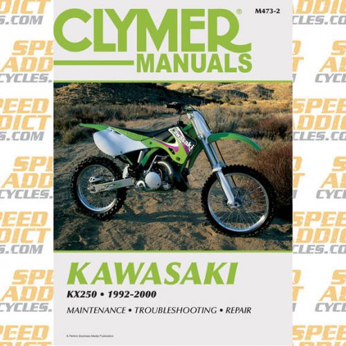 Clymer m473-2 service shop repair manual kawasaki kx250 1992-2000