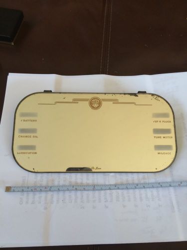 50&#039;s vintage deluxe oldsmobile accessory visor vanity mirror w/ auto check list
