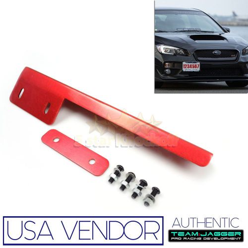 No drilling needed!usa l/r/c front license plate relocator bumper grille red