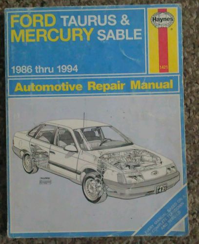 Ford taurus mercury sable 1986-1994 haynes auto repair manual 1563921294