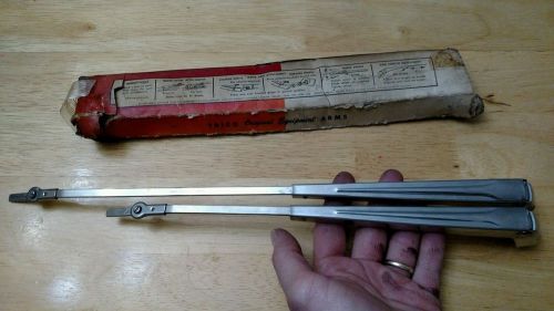 Nos trico chrome &amp; stainless adjustable wiper arms 14&#034;-18&#034;