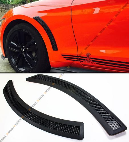 Black mesh front fender side vent grill cover for 2015-2016 ford mustang s550 gt