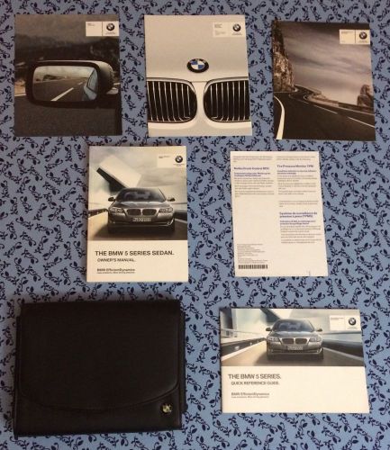 2012 bmw 5 series 528i 535i 550i xdrive  owners manual w/ navi guide oem set a+