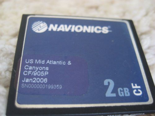 Navionics charts us mid atlantic &amp; canyons cf/905p jan2006