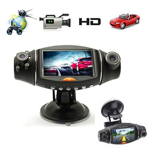 New 2.7in 1080p video dashboard vehicle dual lens camera recorder gps hd car dvr