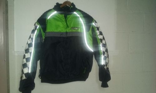 Vintage arctic cat snowmobile jacket patched  artic checkered flag small