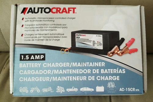New autocraft battery charger maintainer 1.5 amp ac-m15cr