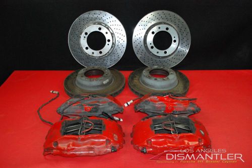 Porsche 911 993 993tt turbo brake calipers rotors set brembo big red oem