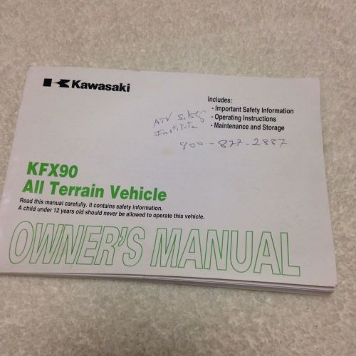 Kawasaki kfx90 atv owners manual
