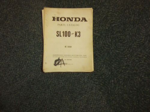 Honda parts catalog sl100-k3  vintage  1st edition march 1973