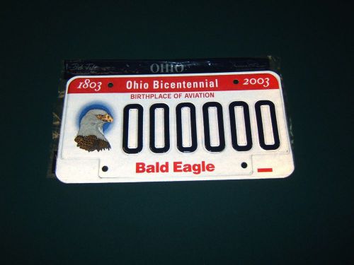 Ohio sample license plate bicentennial 1803 - 2003 ~seldom seen~ orig. sleeve ~