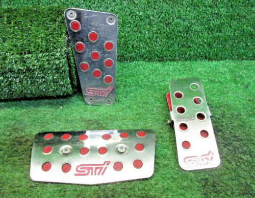 Jdm genuine subaru sti at foot pedal covers impreza wrx forester legacy oem