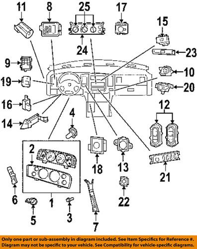 Mopar oem 4839738aa cluster & switches-bulb