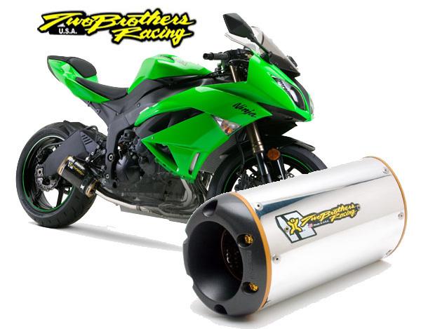 Two brothers v.a.l.e. full exhaust m-2 aluminum can 2009-2013 kawasaki zx-6r