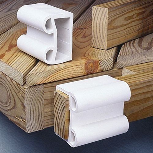 Taylor made 96011 - 4.25" l x 4" h x 2" t white rubber double d-profile fender