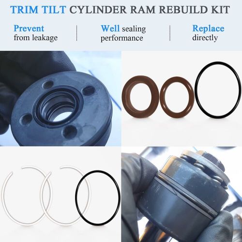 Trim Cylinder Ram Rebuild KIT For Volvo Penta SX DPS -M 3857471 3857470 FSM007, US $78.50, image 10