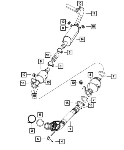 Genuine Mopar Exhaust Tailpipe 52121429AE, US $390.00, image 3
