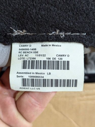 Factory Take Off Seat Covers Fits 2018-2024 Toyota Camry LE SE VIN 4 A170, US $1,000.00, image 3