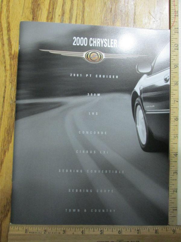 2000 00 chrysler sebring lhs 300m  sales brochure original 2001 pt cruiser