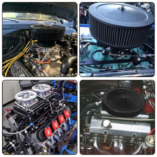 9''X2'' Air Filter + 1000CFM 4150 Carburetor Throttle Body 1.75" Core 4 Barrel, US $172.90, image 6