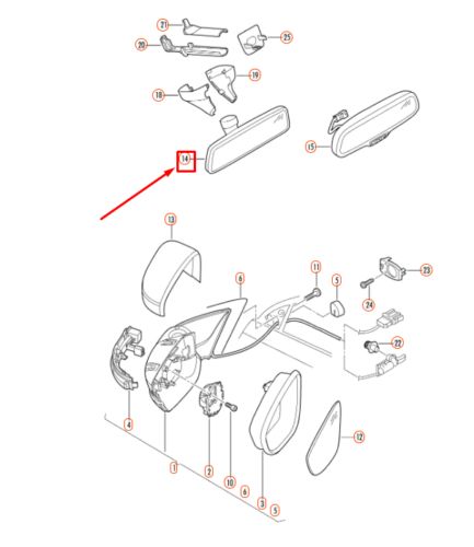 VW JETTA A6 Interior Rear View Mirror 1K0857511E9B9, US $421.20, image 5
