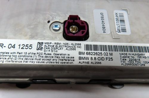 16-18 bmw x3 x4 (f25 f26) 8.8&#034; navigation display screen (1 communication plug)